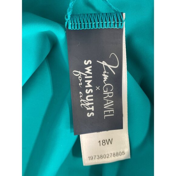 Kim Gravel X Swimsuits For All Swim Skirt Plus Size 18W Teal Summer Beach Resort - Picture 5 of 9